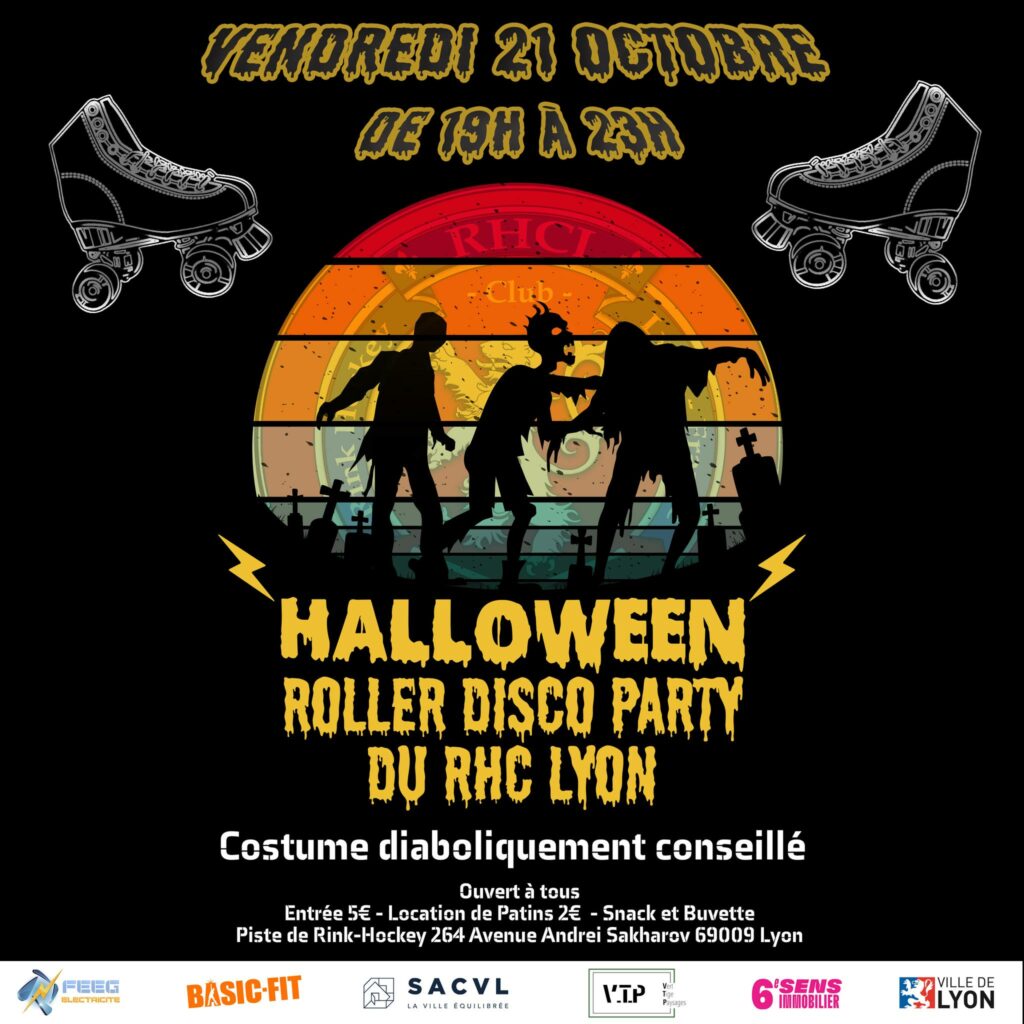 Êtes-vous prêts pour le Halloween la plus déjantée ? Le RHC de Lyon organise une soirée Roller Disco sur une piste de 8000 m2. 