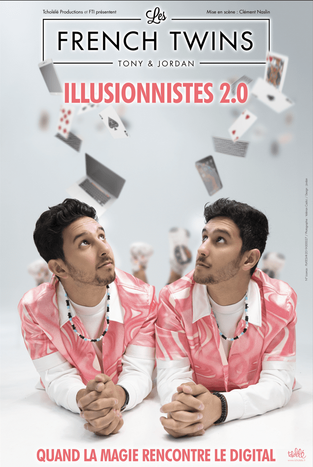 Les French Twins dévoile leur spectacle « Illusionniste 2.0 » à la bourse du travail de Lyon. 