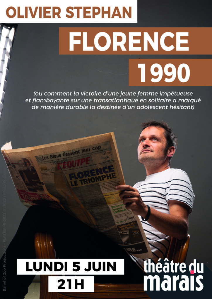 Au théâtre du Marais, Olivier Stephan dévoile son spectacle « Florence 1990 » dans un seul en scène emprunt de poésie et d’émotion. 