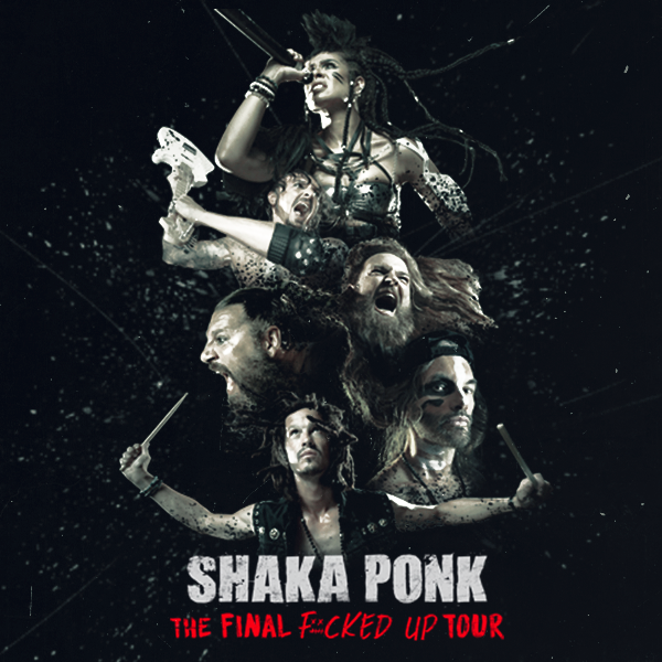 Affiche Shaka Ponk avec les six chanteurs en mode guerre