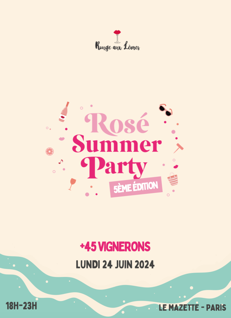 Rosé Summer Party, Rouge aux lèvres, Le Mazette Paris